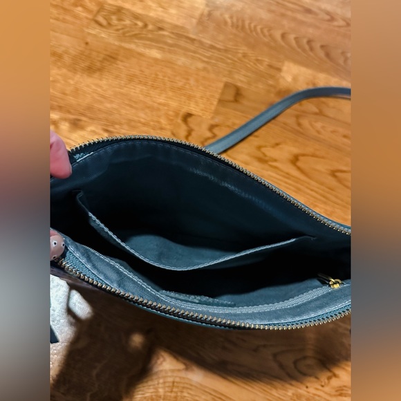 🎉HP!🎉 Fossil🔑 Light Blue Emma Leather Crossbody Bag - Picture 9 of 14